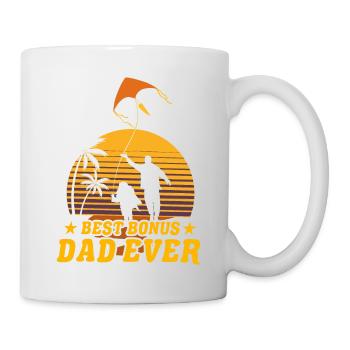 Bester Bonus-Papa aller Zeiten - Tasse - Weiß - Rechts