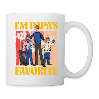Je suis le préféré de papa - Mug blanc - blanc - Droite