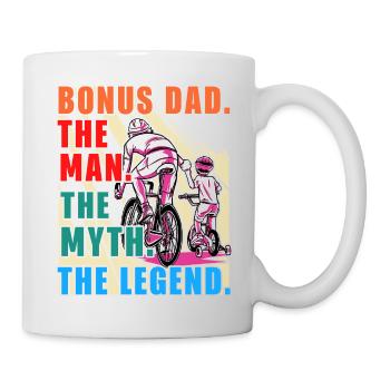 Bonus: Papa, der Mann, der Mythos, die Legende - Tasse - Weiß - Rechts