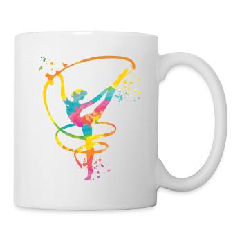 Gymnastin Mit Band Rhythmische Gymnastik - Tasse - Weiß - Rechts
