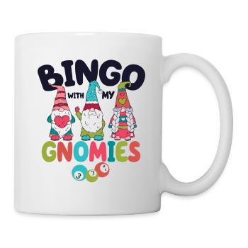 Bingo Mit Meinen Gnomies Lustiges Bingo - Tasse - Weiß - Rechts