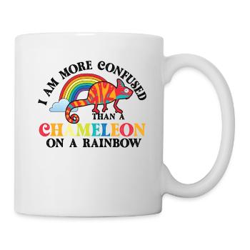 Ich Bin Verwirrter Als Ein Chamäleon - Tasse - Weiß - Rechts