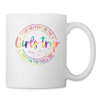 Que se passe-t-il lors du voyage entre filles - Mug blanc - blanc - Droite