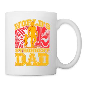 Le père le plus fort du monde - Mug blanc - blanc - Droite