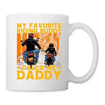 Mein Lieblingsreitkumpel nennt mich Papa - Tasse - Weiß - Rechts