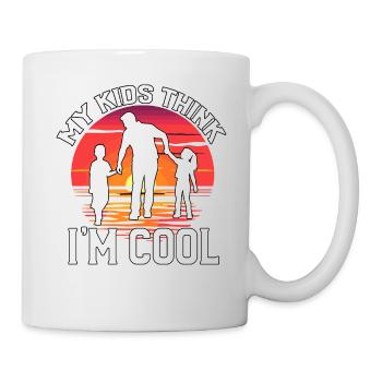 Meine Kinder finden mich cool - Tasse - Weiß - Rechts
