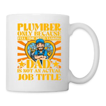 Klempner Papa Lustiges Zitat - Tasse - Weiß - Rechts