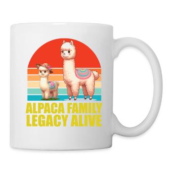 Das Vermächtnis der Alpakafamilie am Leben - Tasse - Weiß - Rechts