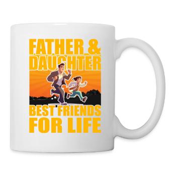 Father and Daughter best friends for life - Mug - white - Right