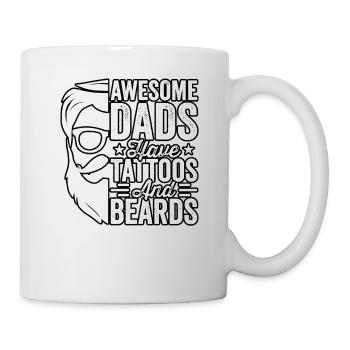 Tolle Väter haben Tattoos und Bärte - Tasse - Weiß - Rechts
