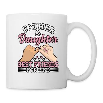 Father and Daughter best friends for life - Mug - white - Right