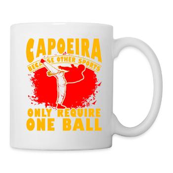 Capoeira because other sport only require one ball - Mug - white - Right