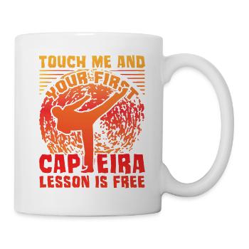 Berühre mich und deine erste Capoeira-Lektion ist kostenlos - Tasse - Weiß - Rechts