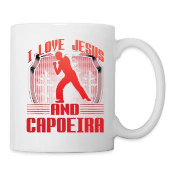 I love Jesus and Capoeira - Mug - white - Right