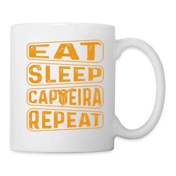 Essen Schlaf Capoeira Wiederholen - Tasse - Weiß - Rechts
