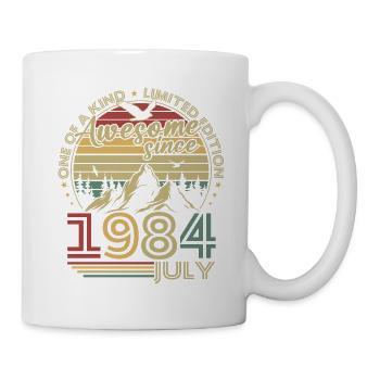 Vintage July 1984 Retro Birthday Gift - Mug - white - Right