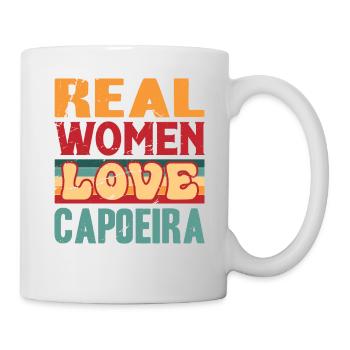 Les vraies femmes aiment la capoeira - Mug blanc - blanc - Droite