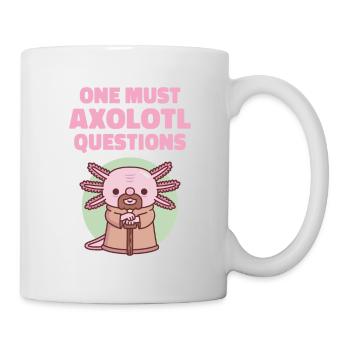 Drôle de questions sur l’axolotl - Mug blanc - blanc - Droite