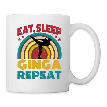 Essen Schlaf Ginga Wiederholen - Tasse - Weiß - Rechts