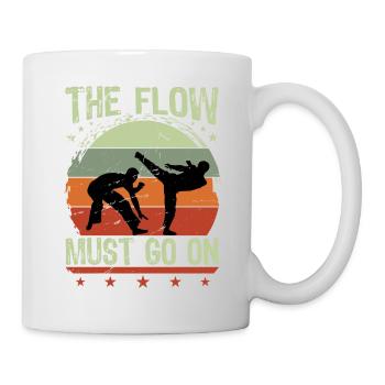 Der Flow muss weitergehen - Tasse - Weiß - Rechts