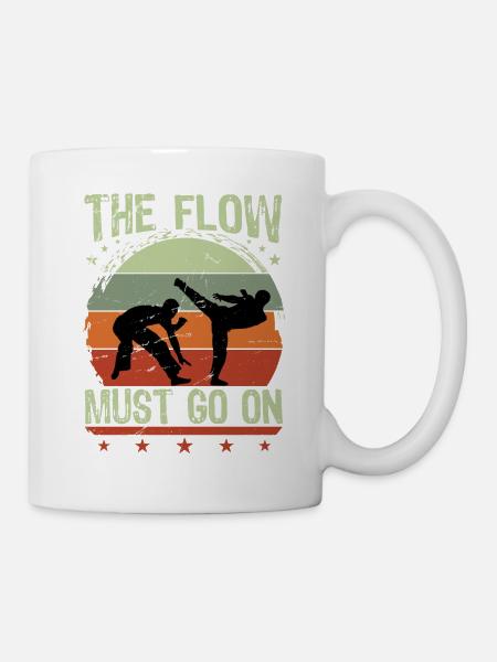 Der Flow muss weitergehen - Tasse - Weiß