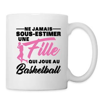 Ein Mädchen spielt Basketball Geschenk Humor - Tasse - Weiß - Rechts