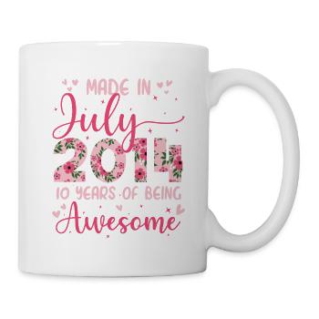 July 2014 10 Year Anniversary Gift For Girl - Mug - white - Right