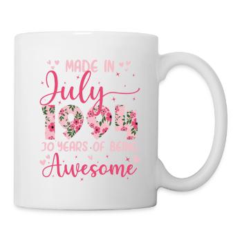 Juli 1994 Geschenk zum 30-jährigen Jubiläum für Frauen - Tasse - Weiß - Rechts