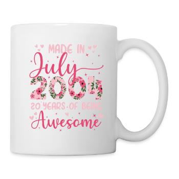 Juillet 2004 Cadeau Anniversaire 20 Ans Pour fille - Mug blanc - blanc - Droite