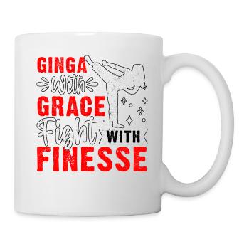 Ginga mit Anmut, Kampf mit Finesse - Tasse - Weiß - Rechts