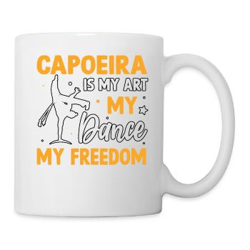 Capoeira ist meine Kunst, mein Tanz, meine Freiheit - Tasse - Weiß - Rechts