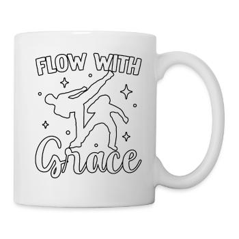 Mit Anmut fließen - Tasse - Weiß - Rechts