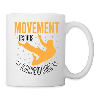 Le mouvement est notre langage - Mug blanc - blanc - Droite