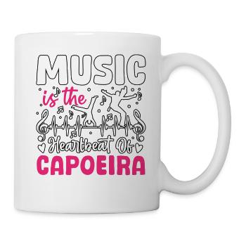 music is the heartbeat of capoeira - Mug - white - Right