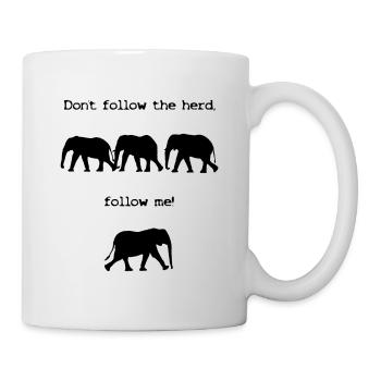 Ne suivez pas le troupeau, suivez-moi ! - Mug blanc - blanc - Droite
