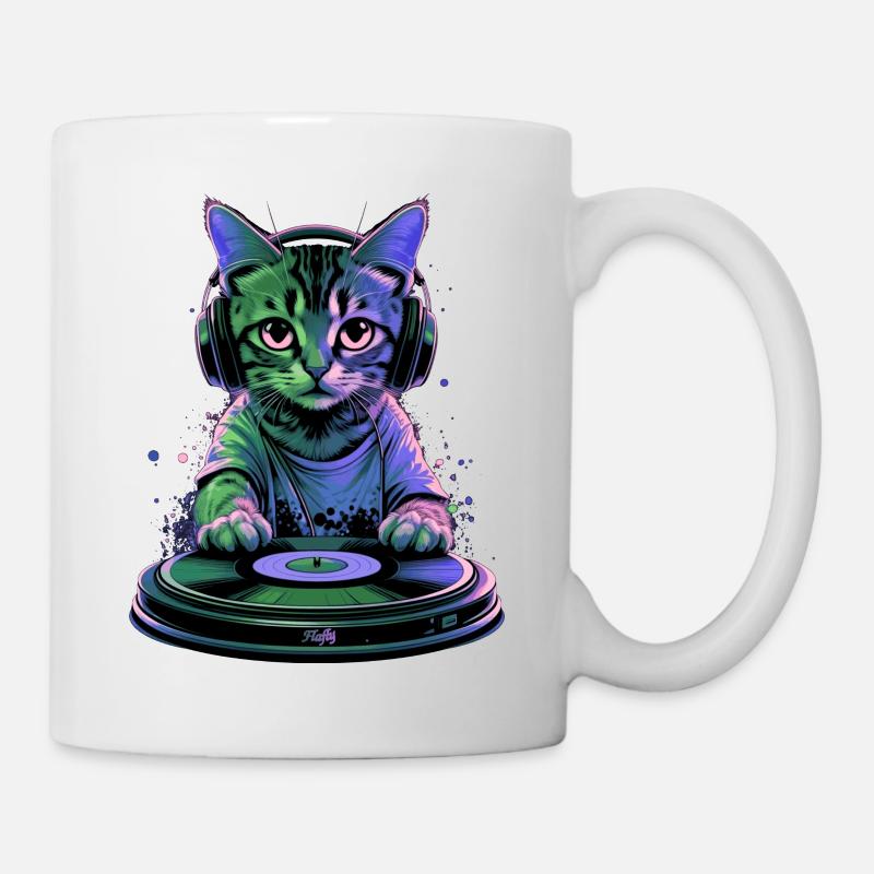 Kitty DJ 🎧 - Tasse - Weiß