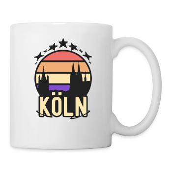 Cologne Vintage Retro design Kölle kölsch colonia - Mug - white - Right