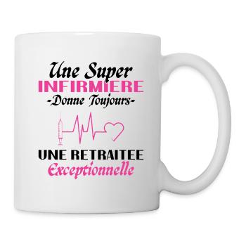 Pensionierte Krankenschwester Humor, Ruhestandsgeschenk - Tasse - Weiß - Rechts