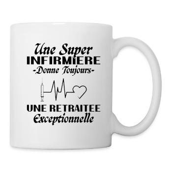 Pensionierte Krankenschwester Humor, Ruhestandsgeschenk - Tasse - Weiß - Rechts