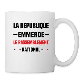 Die Republik fickt den Rassemblement National - Tasse - Weiß - Rechts
