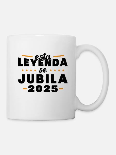 Regalo de jubilación Humor 2025, Jubilado en 2025 - Taza - blanco