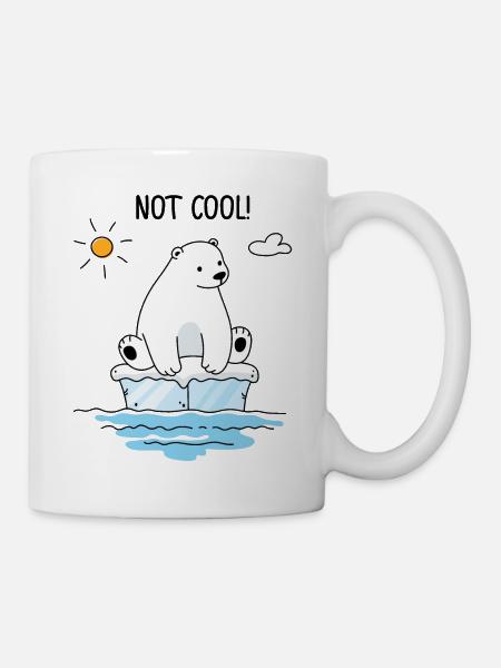 Polar bear on an ice floe - Mug - white
