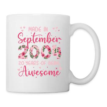 Septembre 2004 Anniversaire 20 Ans Pour Les Filles - Mug blanc - blanc - Droite