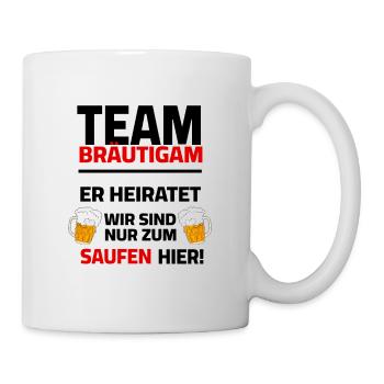 Team Groom - He's getting married, we're drinking - Mug - white - Right