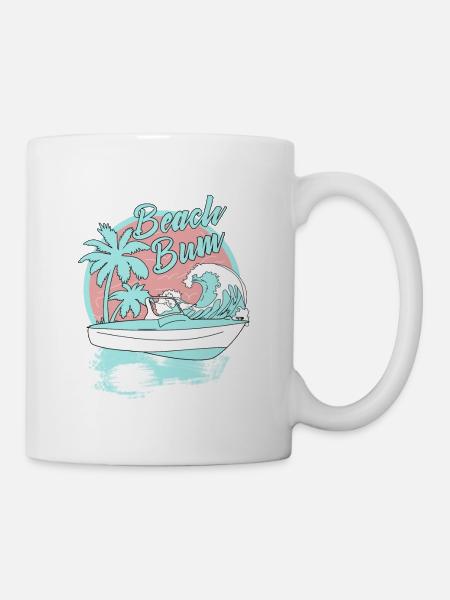 Beach Bum - Tasse - Weiß