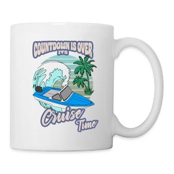 Bateau de mer DDR Rétro Palmiers Plage Canotage Ossi - Mug blanc - blanc - Droite