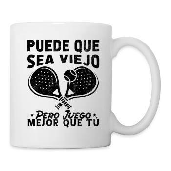 I may be old but I play Padel Tennis better - Mug - white - Right