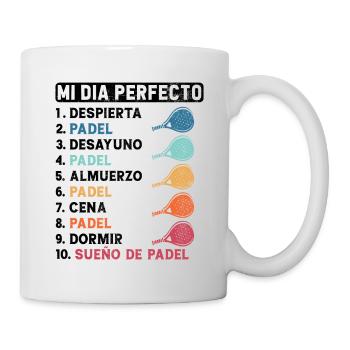 Mein perfekter Tag Spaß Mein perfekter Tag Padel - Tasse - Weiß - Rechts