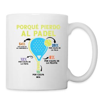 Warum ich Padel Sportsman Sportsmen verliere - Tasse - Weiß - Rechts