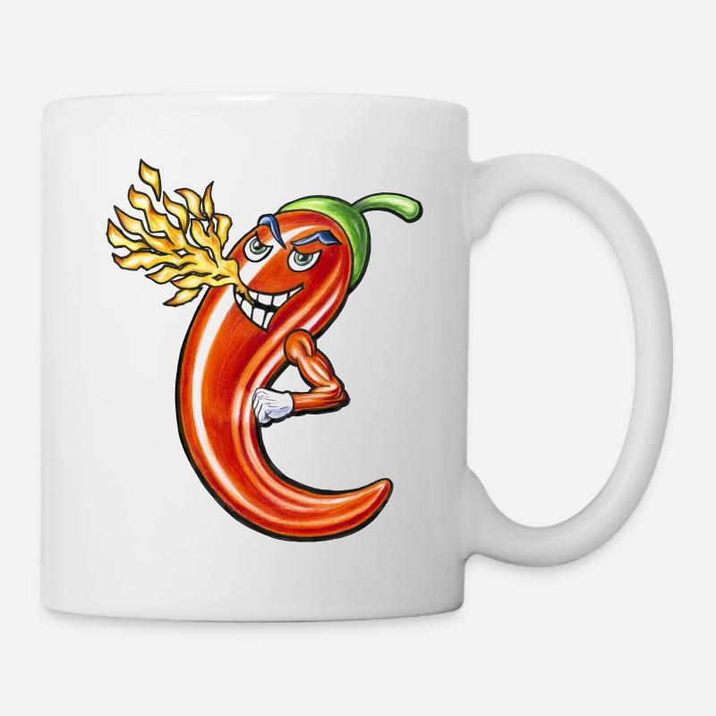 Funny Spicy Chili On Fire - Mug - white